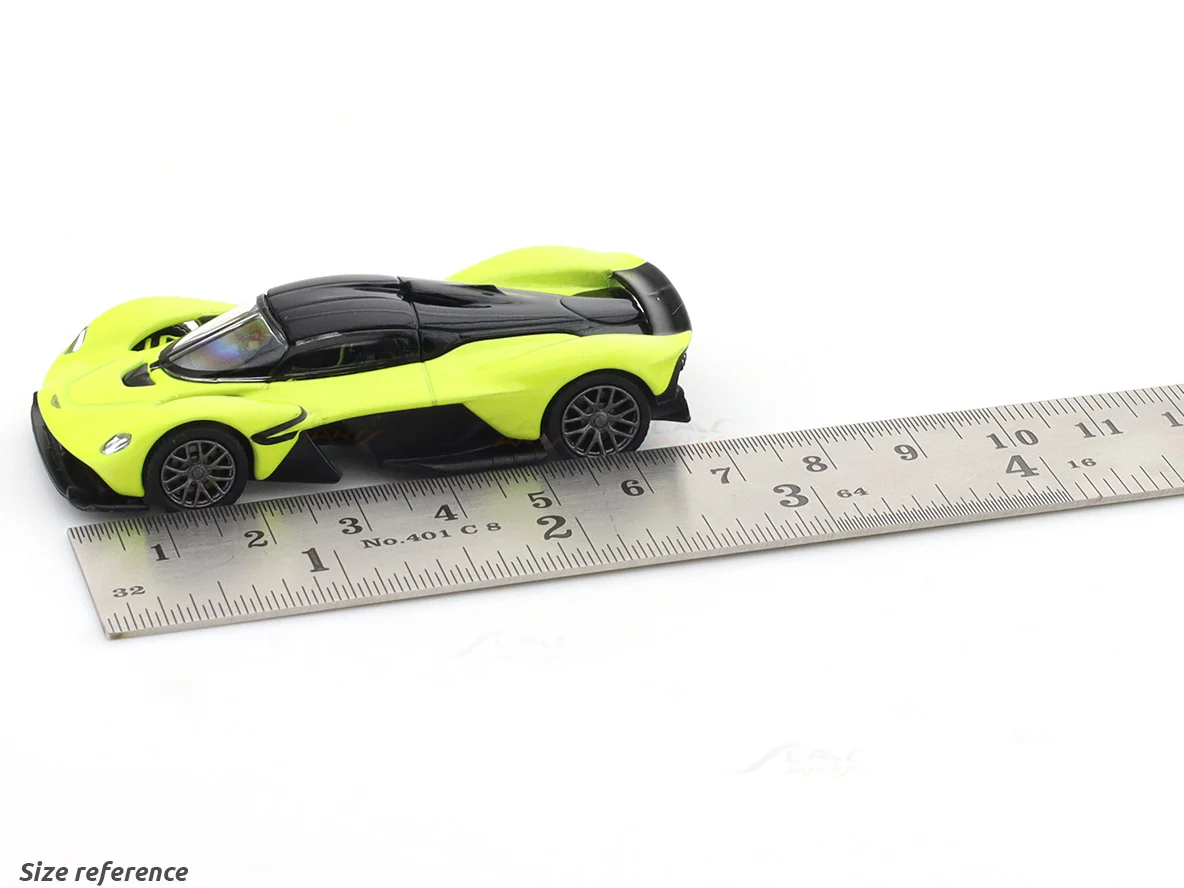 Aston-Martin Valkyrie lime essence 1:64 PosterCars licensed diecast scale model car miniature car - Image 11
