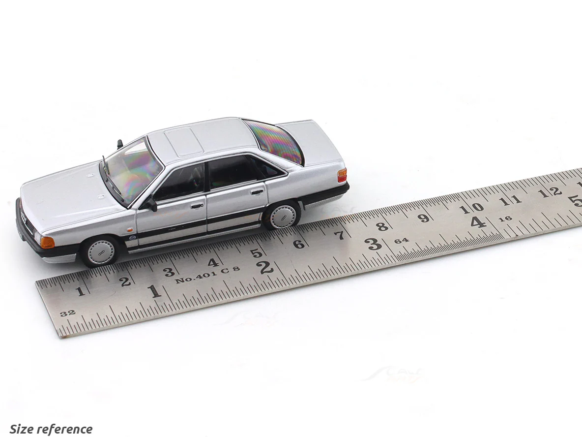 Audi 100 silver 1:64 Rhino Model diecast scale model miniature car collectible - Image 9