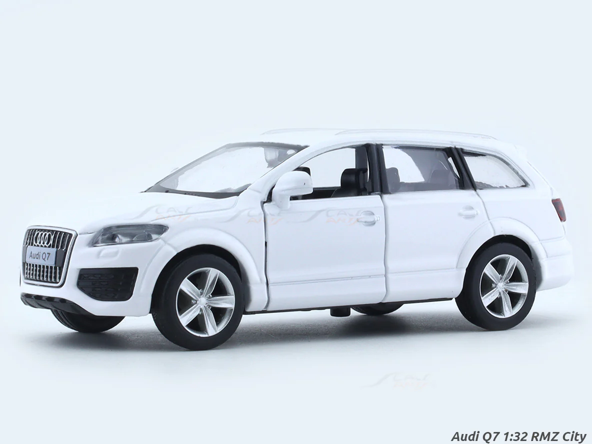 Audi Q7 White 1:33-42 RMZ City 5 inch pullback diecast scale model car