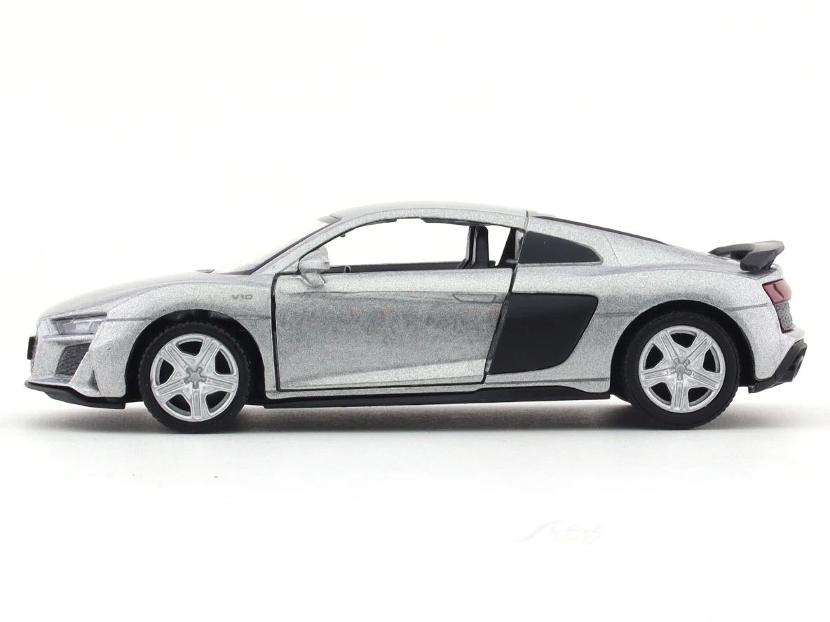 Audi R8 Silver 1:36 Super Fast pull back car scale model - Image 2