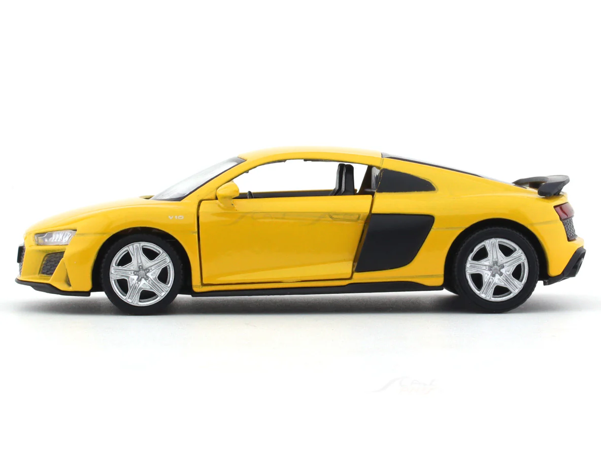 Audi R8 yellow 1:32 RMZ City pull back car scale model - Image 2