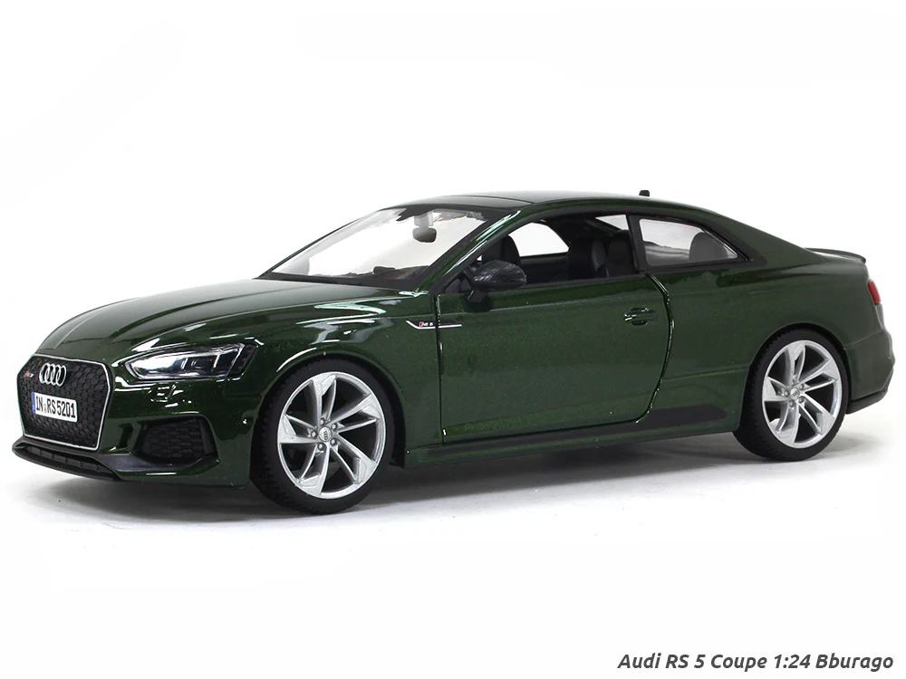 Audi RS 5 Coupe Green 1:24 Bburago diecast scale model car