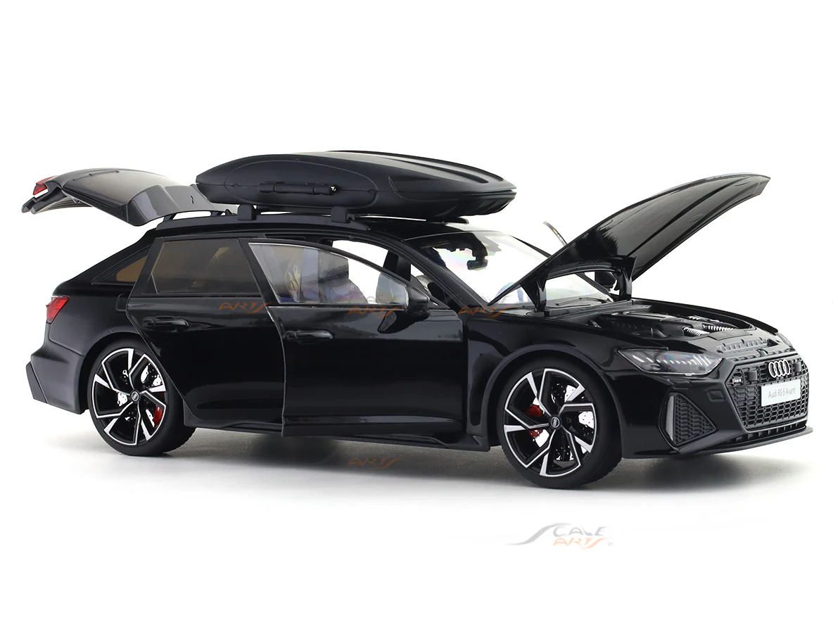 Audi RS6 Avant Black 1:18 QY Toys Licensed Diecast Scale Model | Car Replica - Image 5