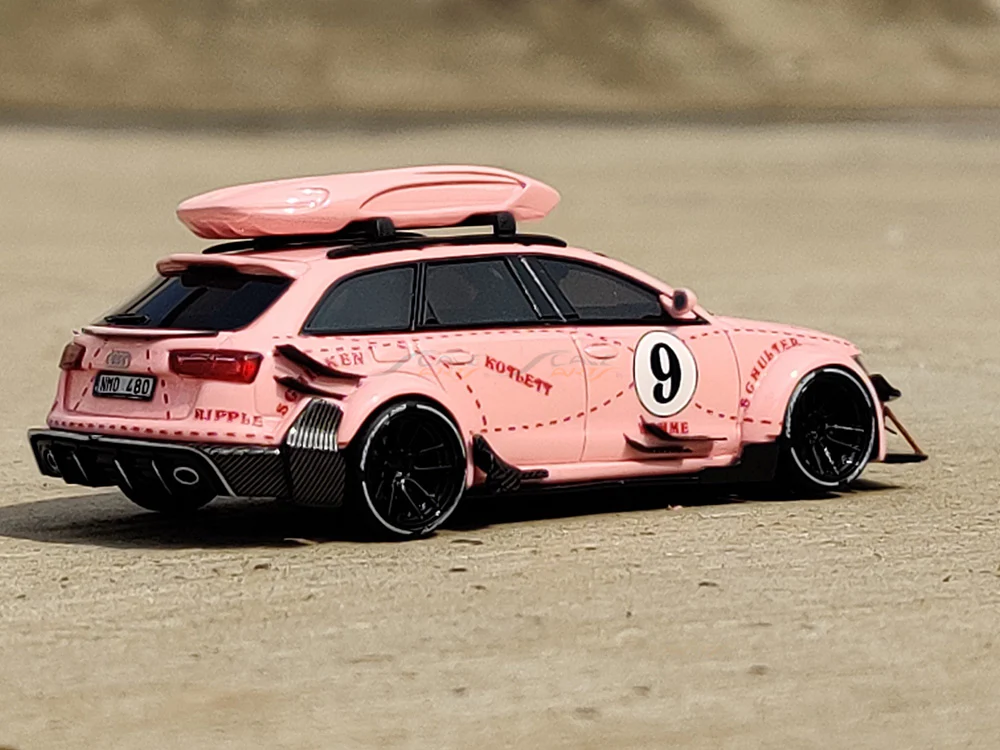 Audi RS6 Avant C7 Pink Pig 1:64 JEC scale model miniature car - Image 11