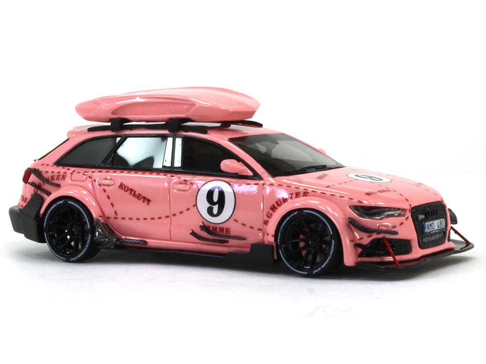 Audi RS6 Avant C7 Pink Pig 1:64 JEC scale model miniature car - Image 6