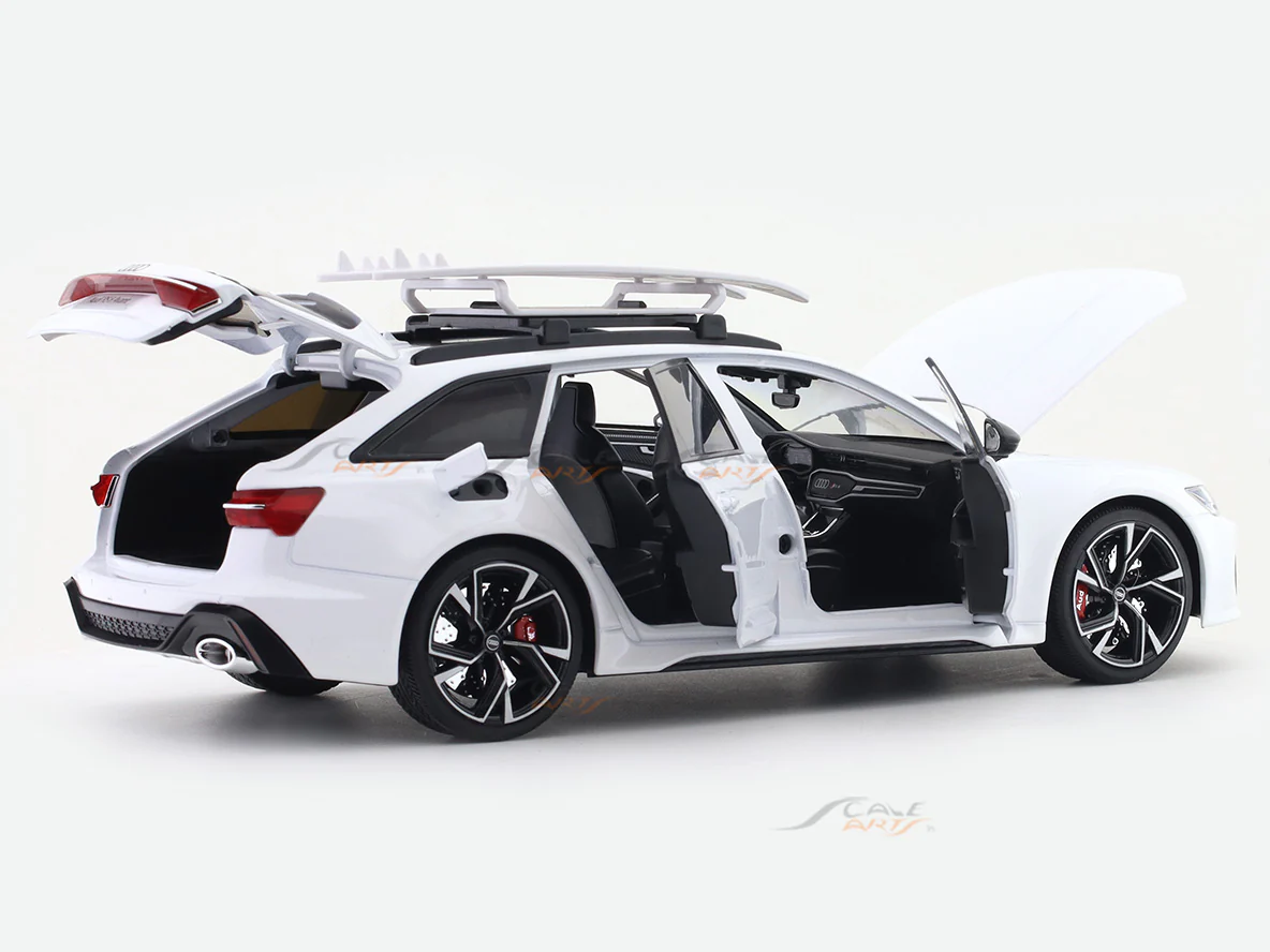 Audi RS6 Avant White 1:18 QY Toys Licensed Diecast Scale Model | Car Replica - Image 4