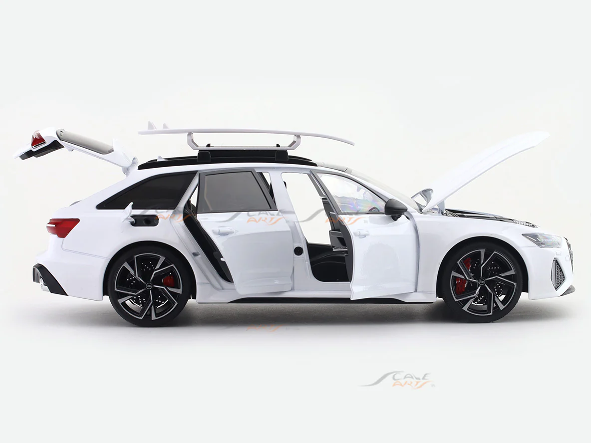 Audi RS6 Avant White 1:18 QY Toys Licensed Diecast Scale Model | Car Replica - Image 5
