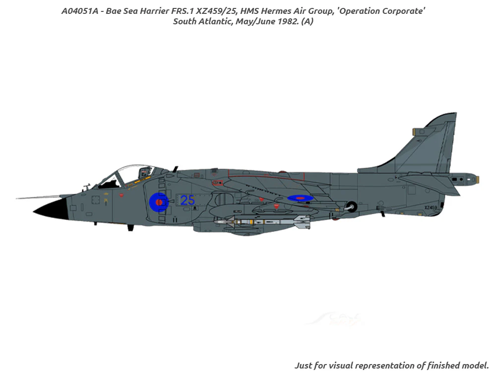 BAe Sea Harrier FRS 1 1:72 Airfix plastic model kit fighter jet - Image 7