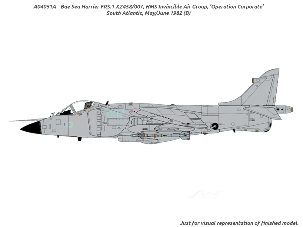 BAe Sea Harrier FRS 1 1:72 Airfix plastic model kit fighter jet - Image 8