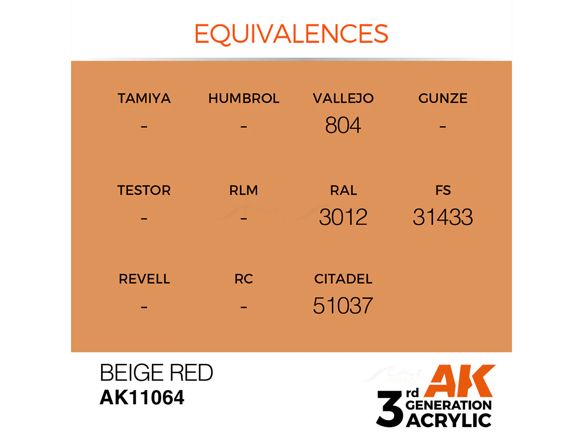 Beige Red 17ml AK Interactive acrylic color AK11064 - Image 2