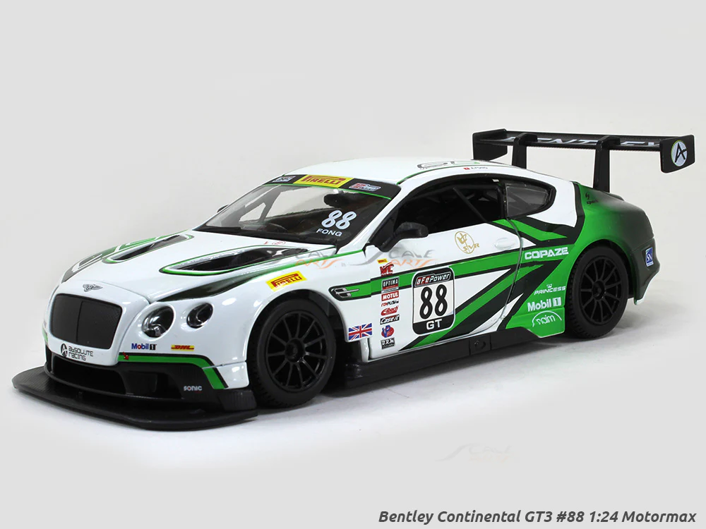 Bentley Continental GT3 #88 1:24 Bburago diecast Scale Model car