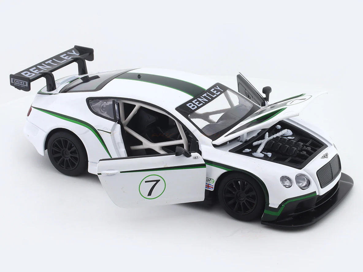 Bentley Continental GT3 white 1:24 MSZ licensed diecast Scale Model car collectible - Image 15