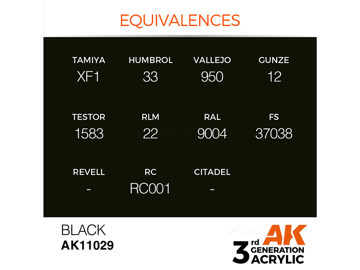 Black 17ml AK Interactive acrylic color AK11029 - Image 2