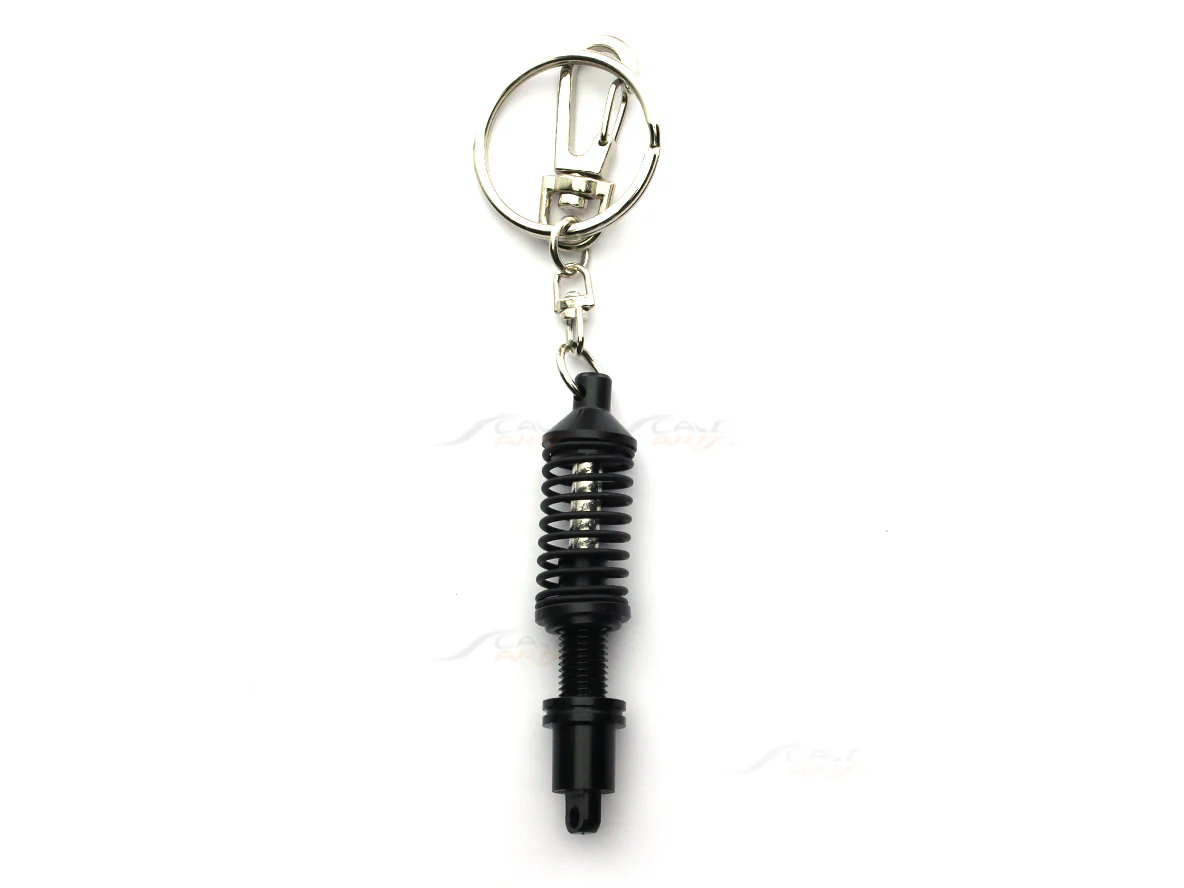 Black Suspension / Shock absorber wheel metal keyring /a keychain Type 2