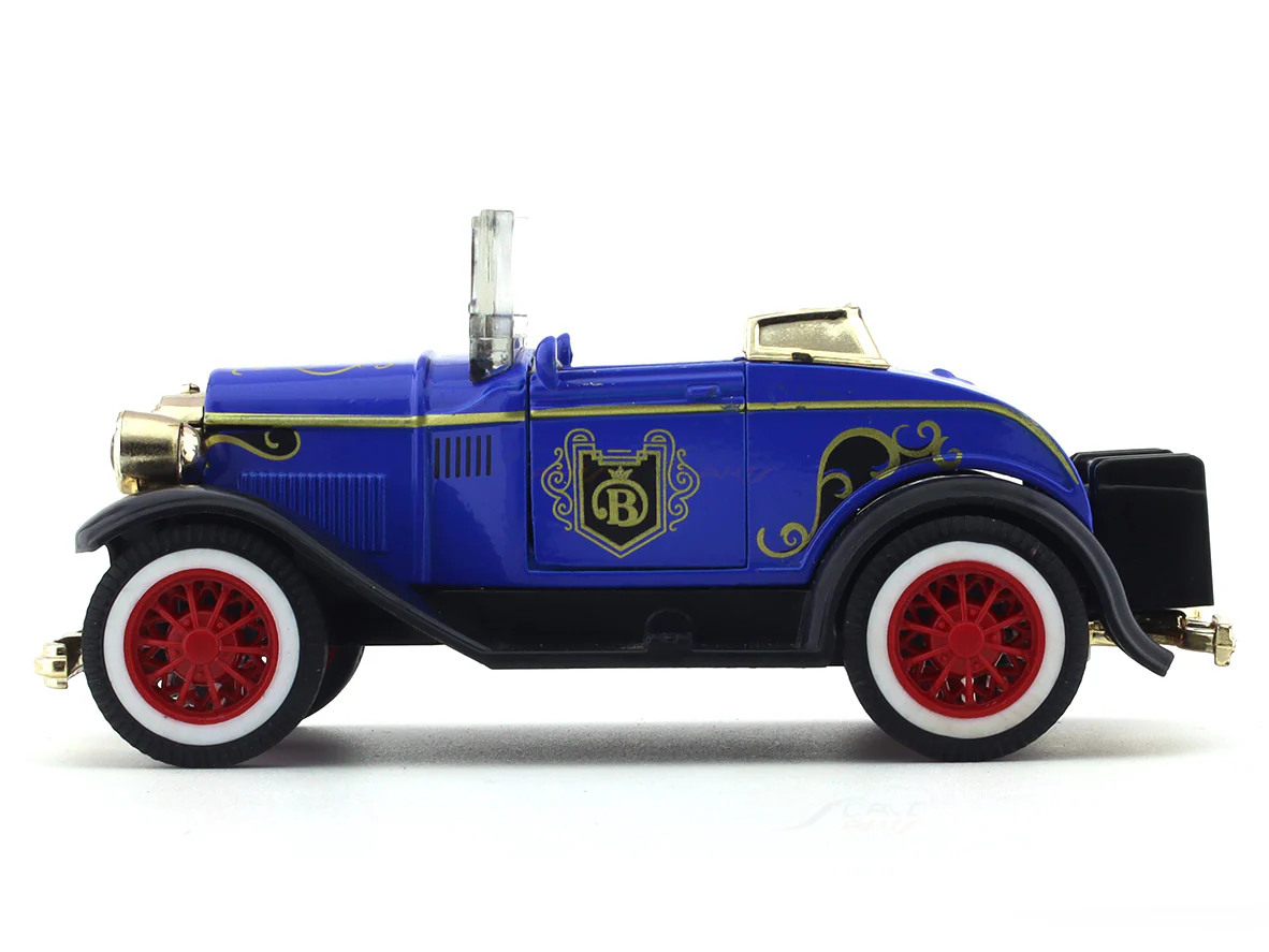 Blue Convertible Classic car pull back alloy toy - Image 2