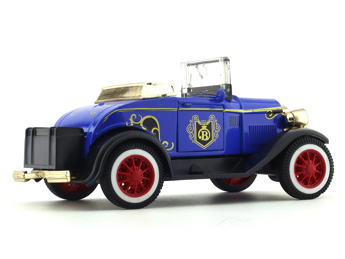 Blue Convertible Classic car pull back alloy toy - Image 4