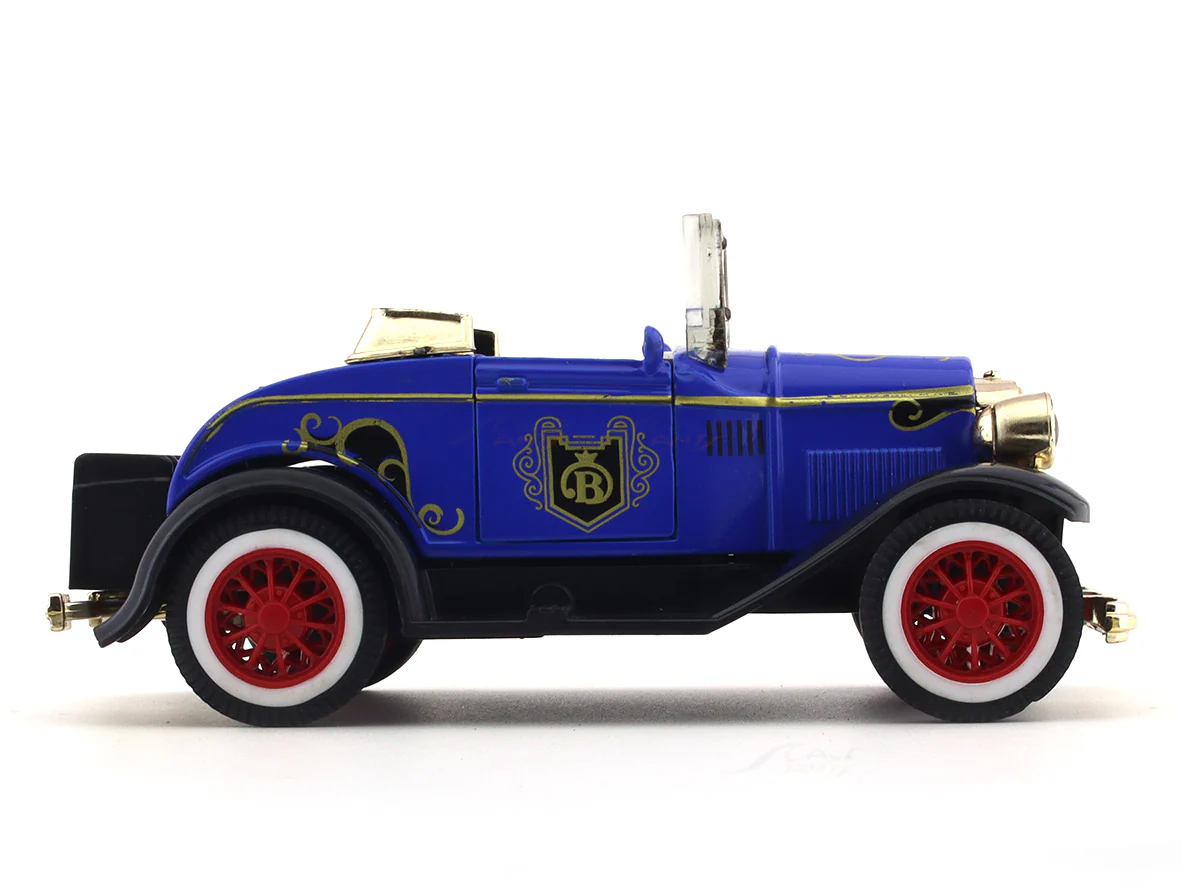 Blue Convertible Classic car pull back alloy toy - Image 5