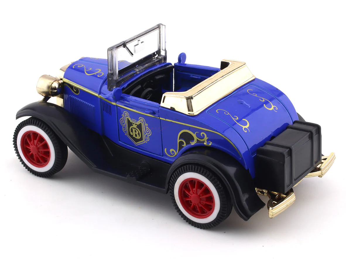 Blue Convertible Classic car pull back alloy toy - Image 8