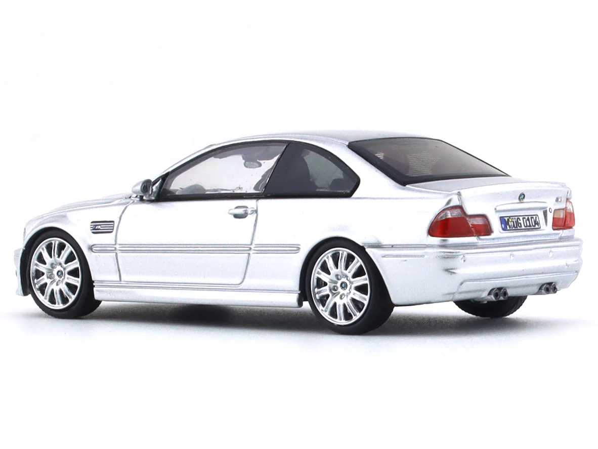 BMW M3 CSL E46 silver 1:64 Stance Hunters diecast scale model car - Image 3