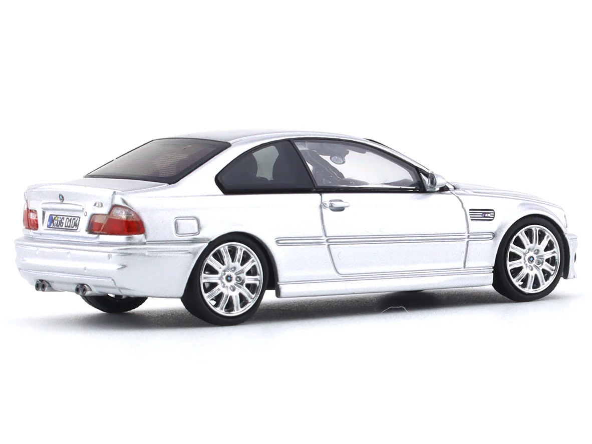 BMW M3 CSL E46 silver 1:64 Stance Hunters diecast scale model car - Image 4