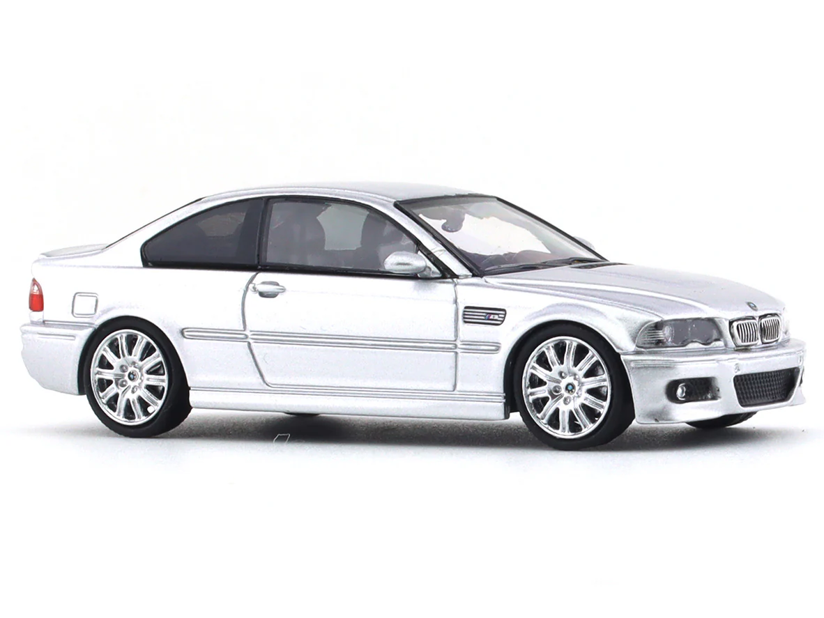 BMW M3 CSL E46 silver 1:64 Stance Hunters diecast scale model car - Image 6