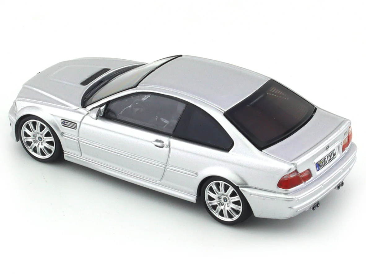BMW M3 CSL E46 silver 1:64 Stance Hunters diecast scale model car - Image 8