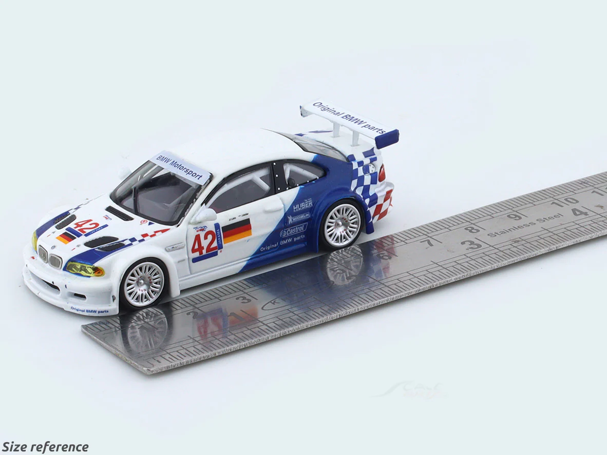 BMW M3 E46 GTR white 1:64 DCM diecast scale model car - Image 9