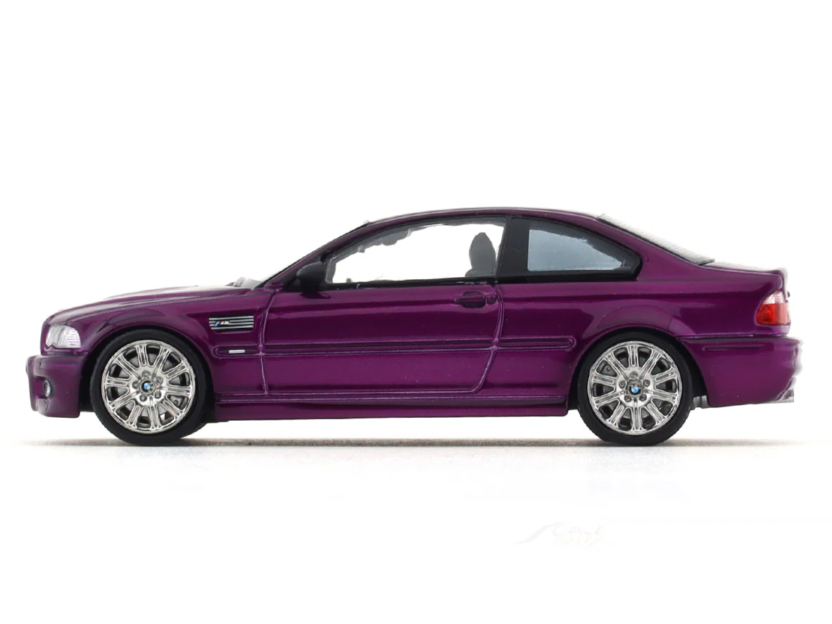 BMW M3 E46 Purple 1:64 Stance Hunters diecast scale model collectible - Image 2