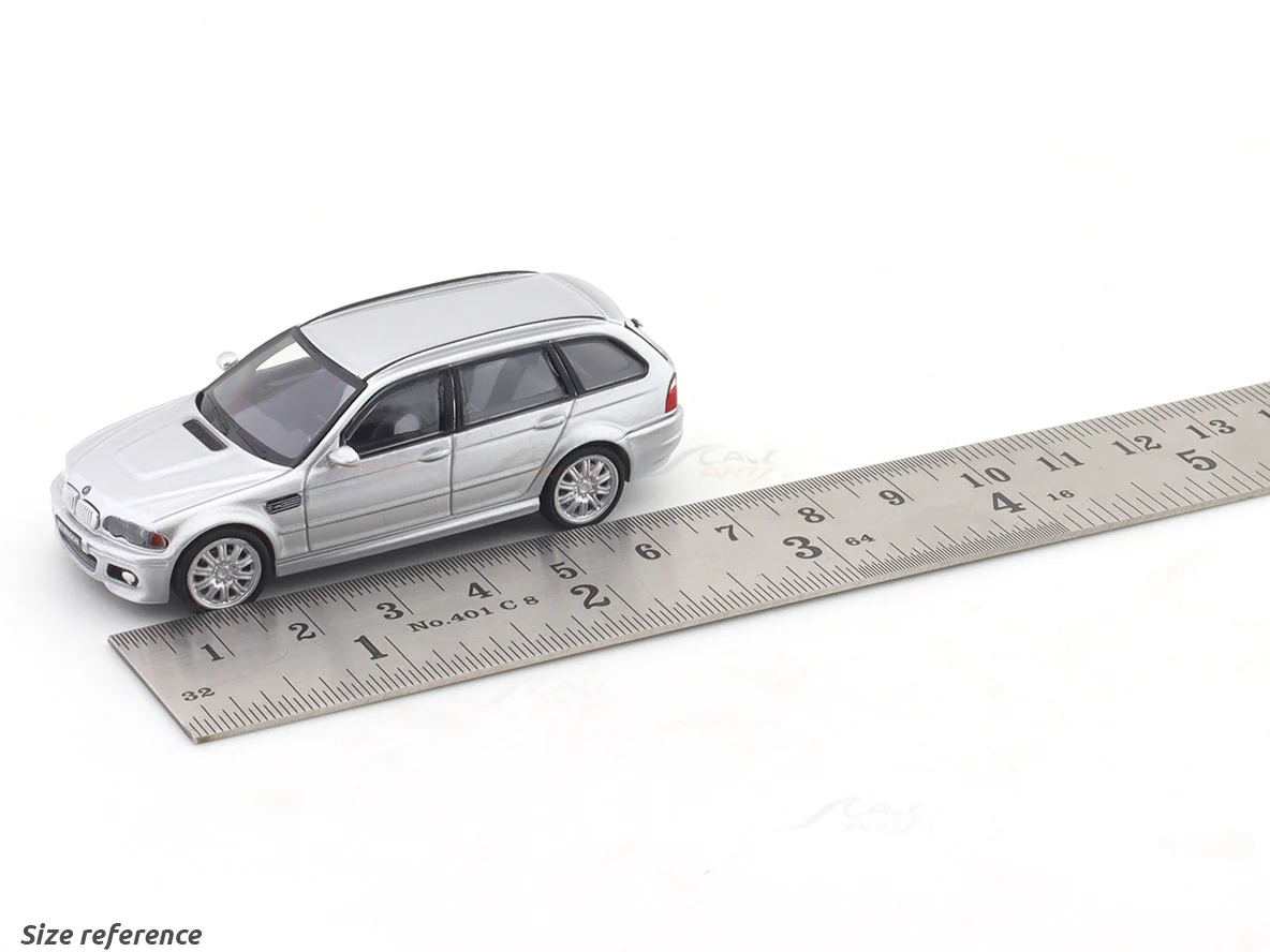 BMW M3 E46 Wagon silver 1:64 Stance Hunters diecast scale model car - Image 10
