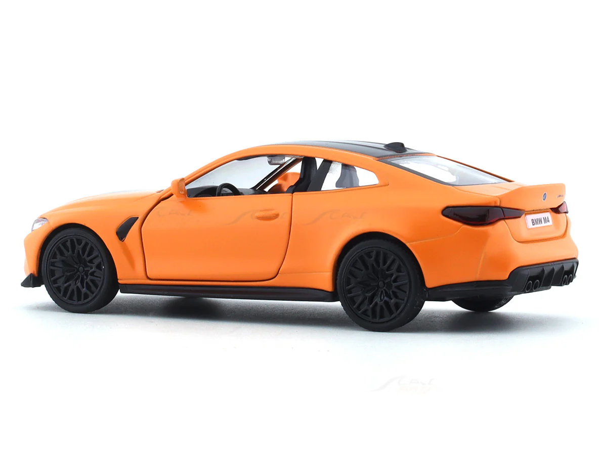 BMW M4 CSL matte orange 1:32 RMZ City 5 inch pullback diecast scale model car - Image 3