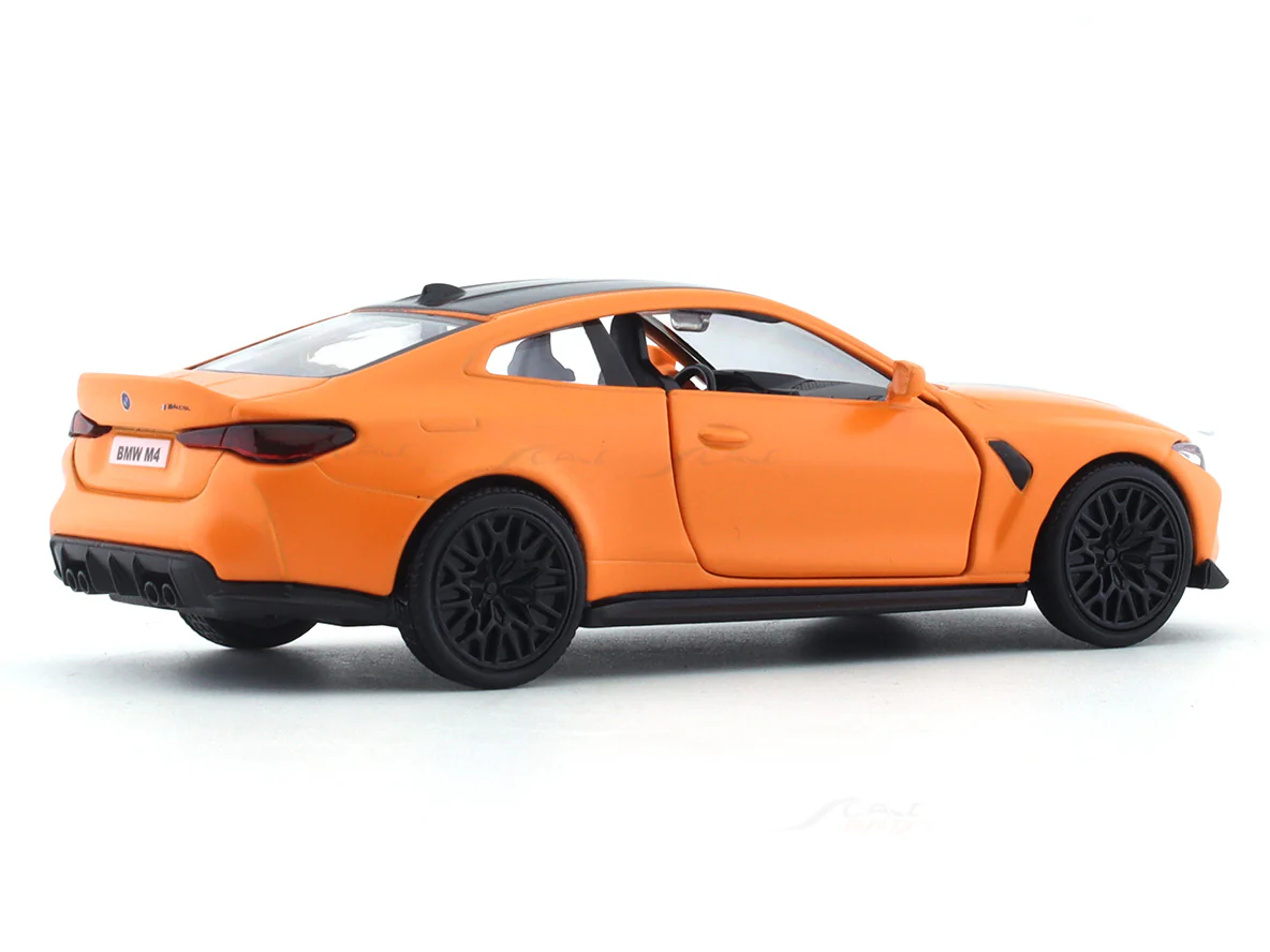 BMW M4 CSL matte orange 1:32 RMZ City 5 inch pullback diecast scale model car - Image 4