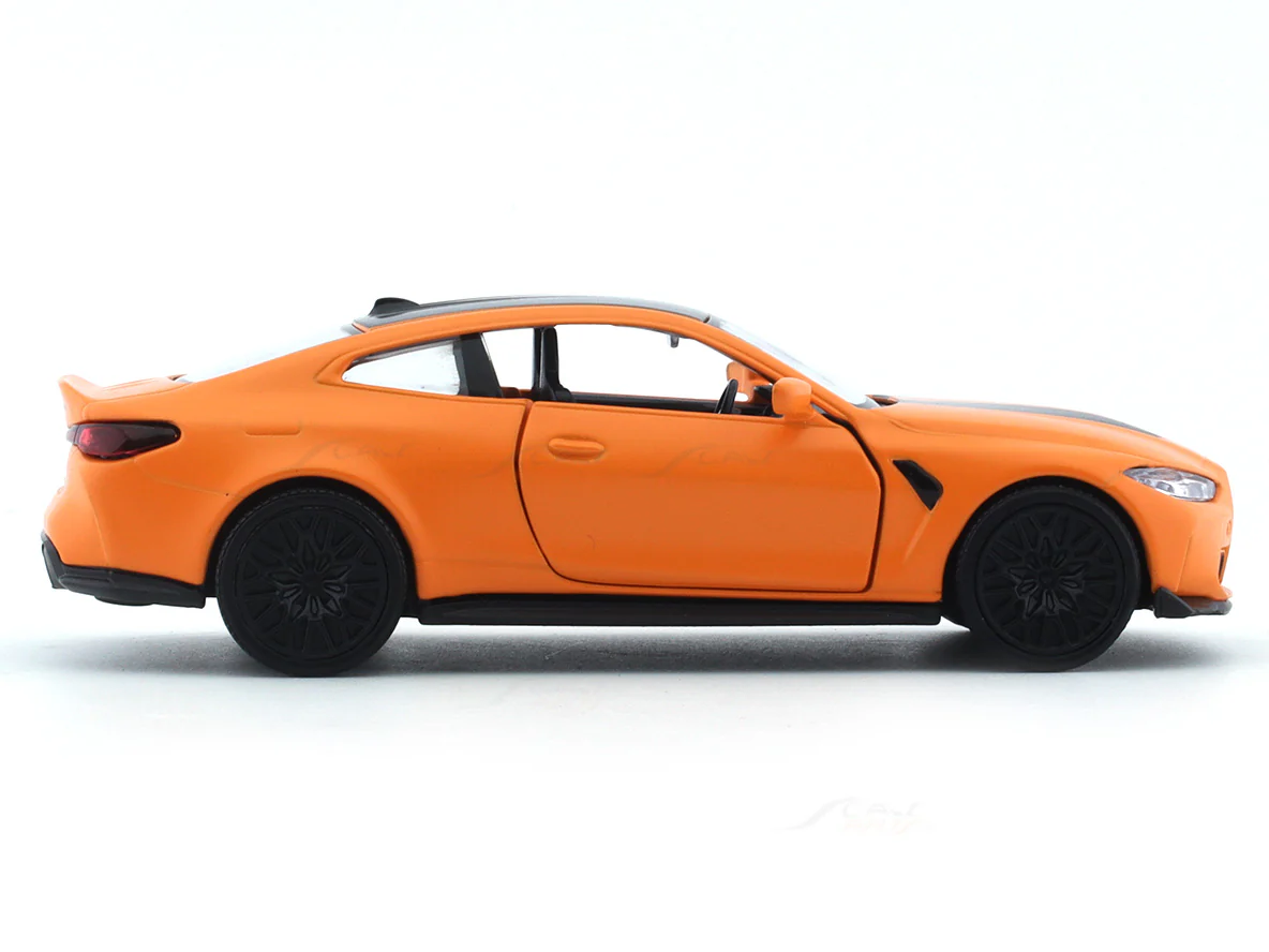 BMW M4 CSL matte orange 1:32 RMZ City 5 inch pullback diecast scale model car - Image 5