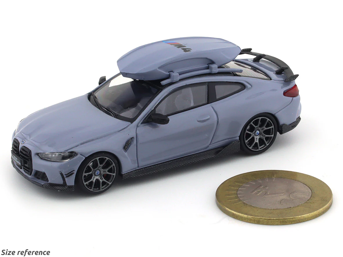 BMW M4 G82 grey 1:64 Time Micro diecast scale model car - Image 9
