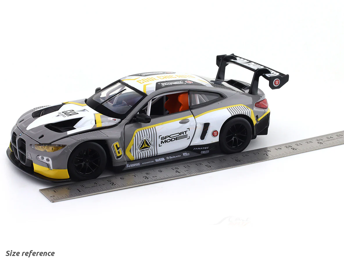 BMW M4 GT3 grey 1:24 MSZ licensed diecast Scale Model car collectible - Image 17