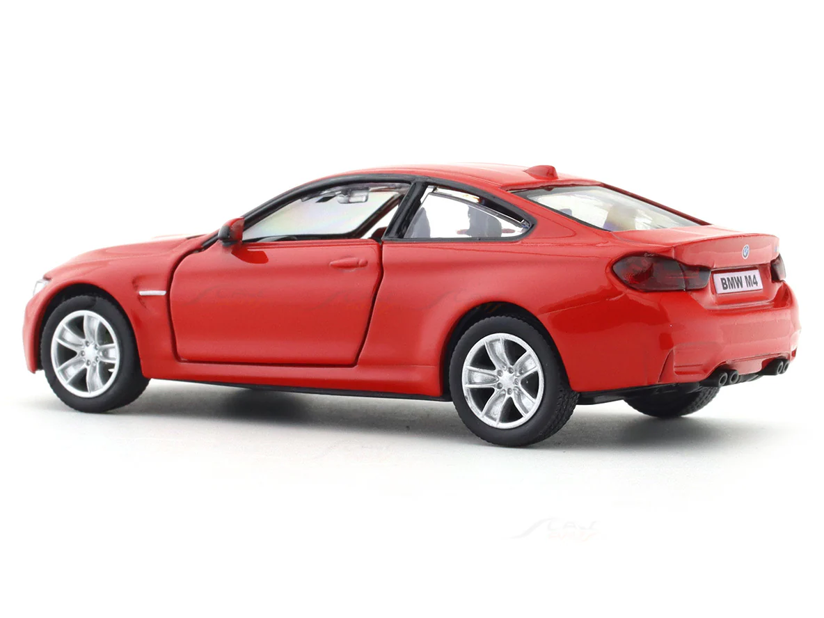 BMW M4 Red 1:33-42 RMZ City licensed pull back car scale model - Image 3