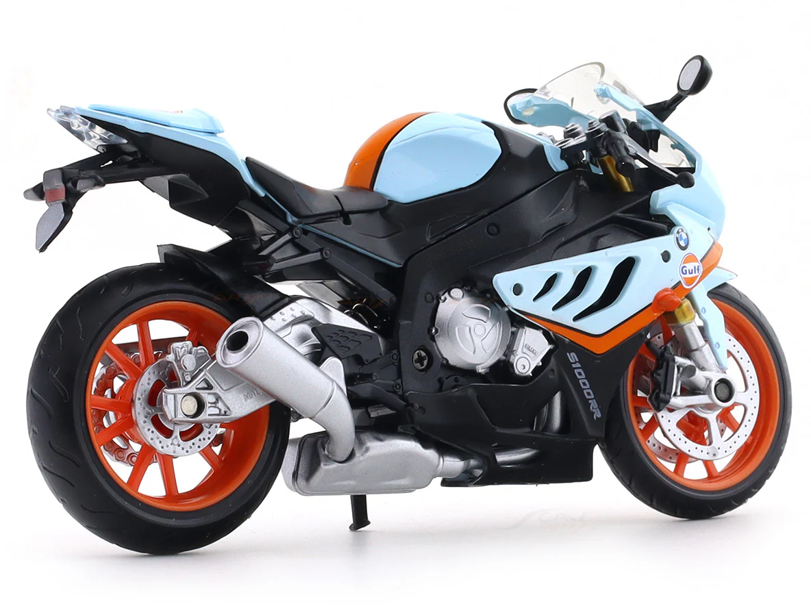 BMW S1000 RR Gulf 1:12 MSZ Licensed Diecast Scale Model Bike Collectible - Image 5