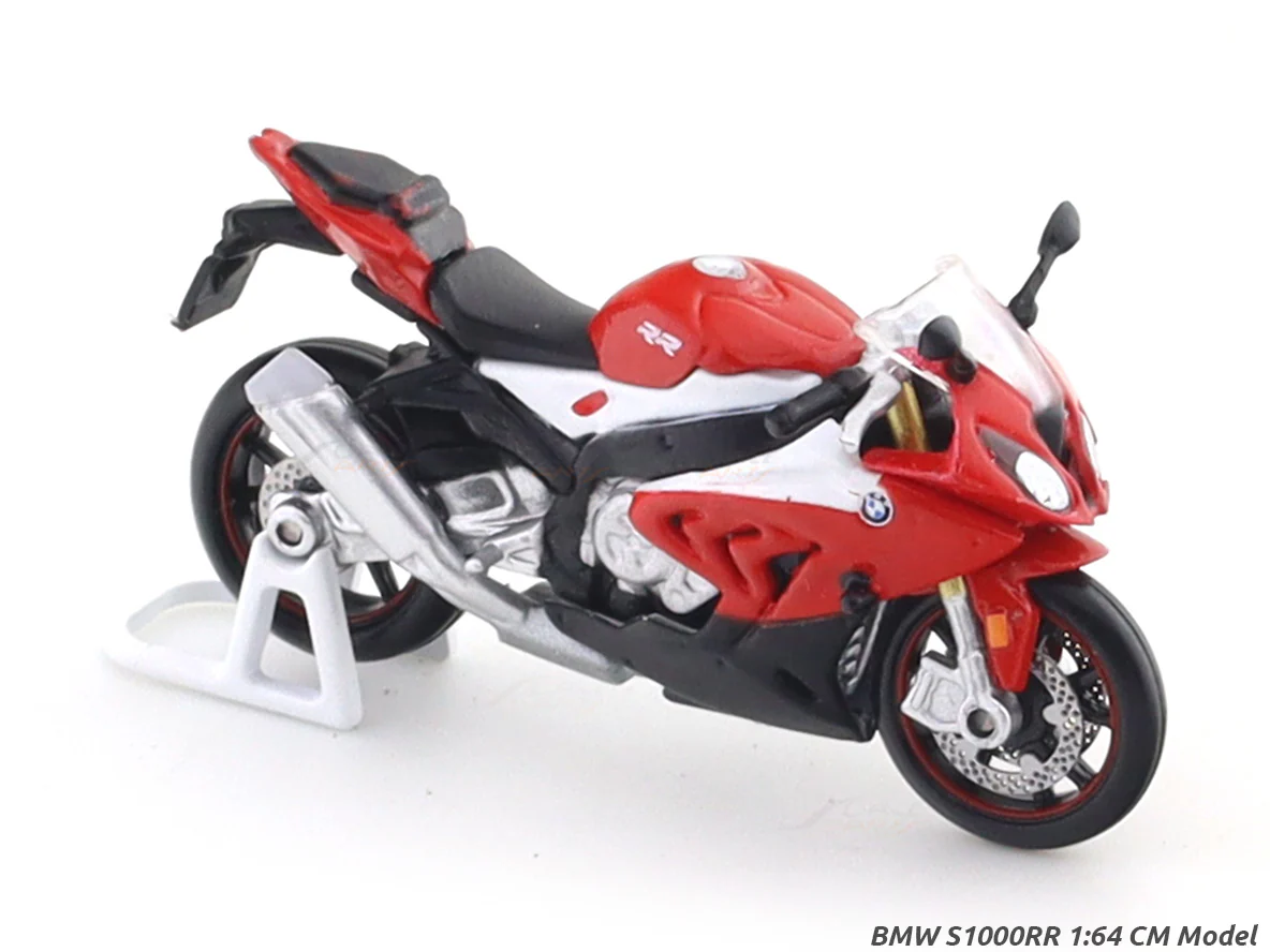 BMW S1000RR red 1:64 CM Model diecast scale bike model collectible - Image 8