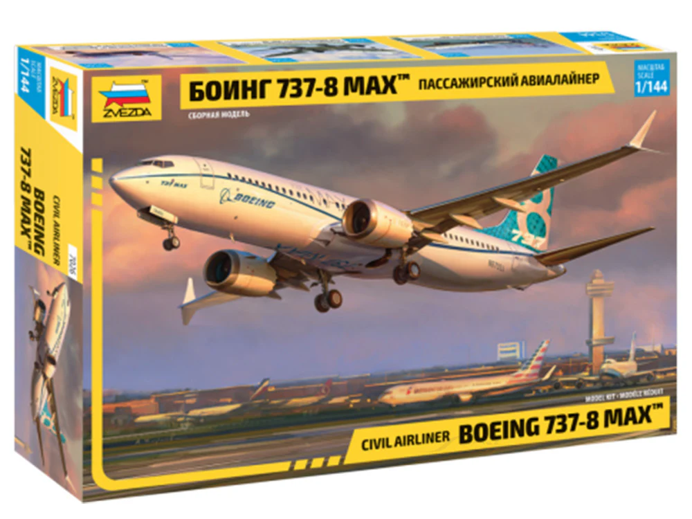 BOEING 737-8 MAX 1:144 Zvezda plastic model kit