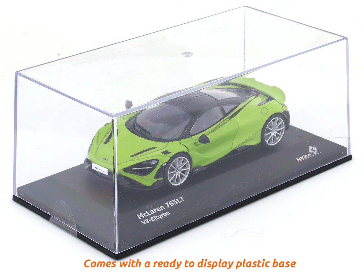 Broken Case : 2020 McLaren 765LT V8-Biturbo green 1:43 Solido diecast Scale Model collectible - Image 10
