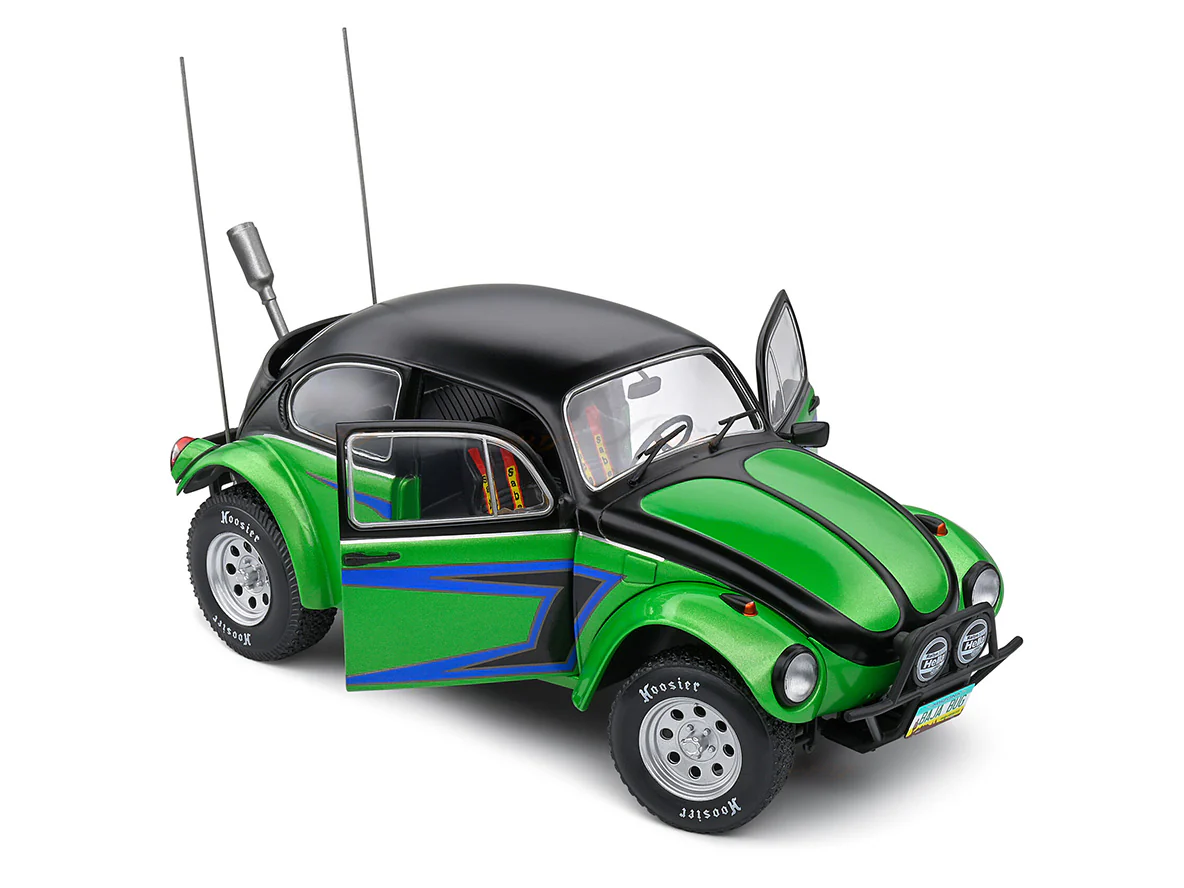 Broken Exhaust : 1976 Volkswagen Beetle Baja green 1:18 Solido licensed diecast scale model car - Image 3