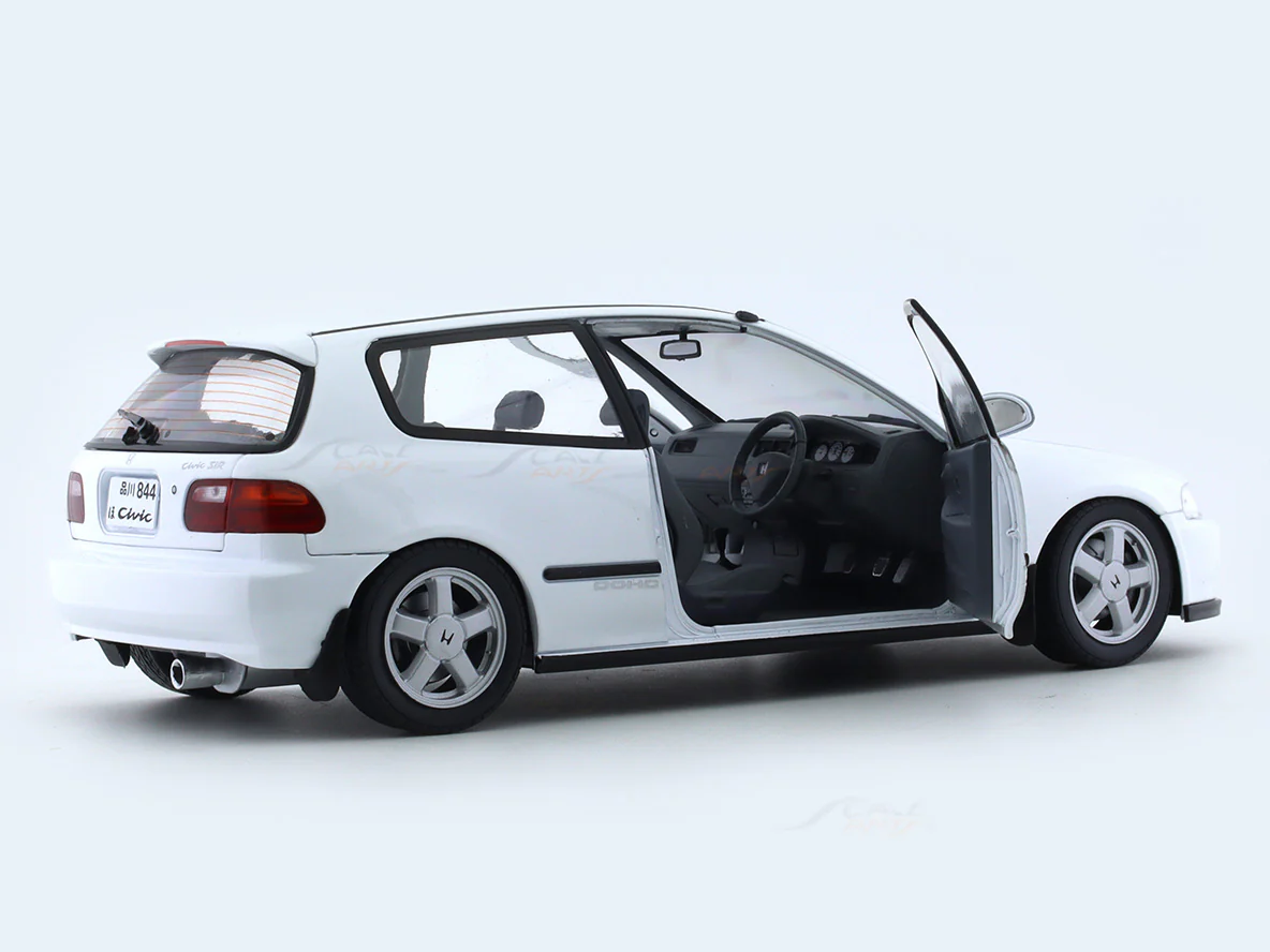 Broken Packaging : 1991 Honda Civic EG6 white 1:18 Solido licensed diecast scale model car collectible - Image 11