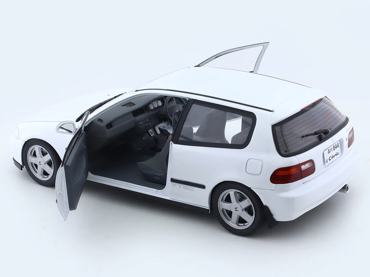Broken Packaging : 1991 Honda Civic EG6 white 1:18 Solido licensed diecast scale model car collectible - Image 17