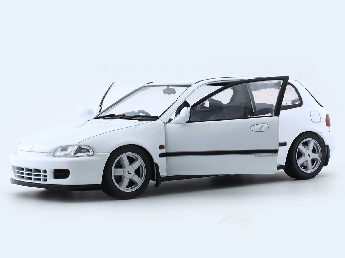 Broken Packaging : 1991 Honda Civic EG6 white 1:18 Solido licensed diecast scale model car collectible - Image 8