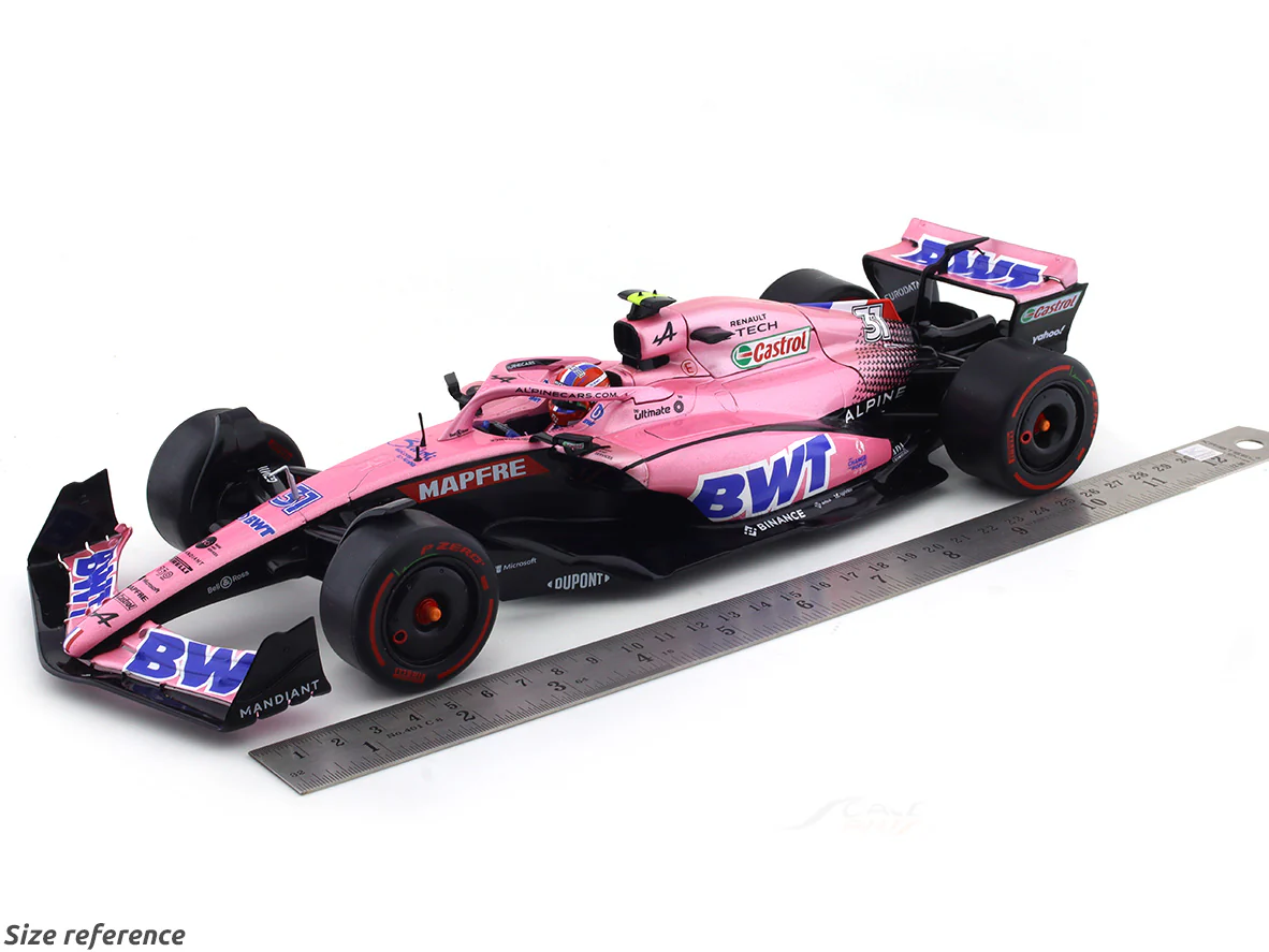 Broken packaging : 2022 Alpine A522 #31 E Ocon Saudi Arabian GP 1:18 Solido diecast Scale car - Image 11