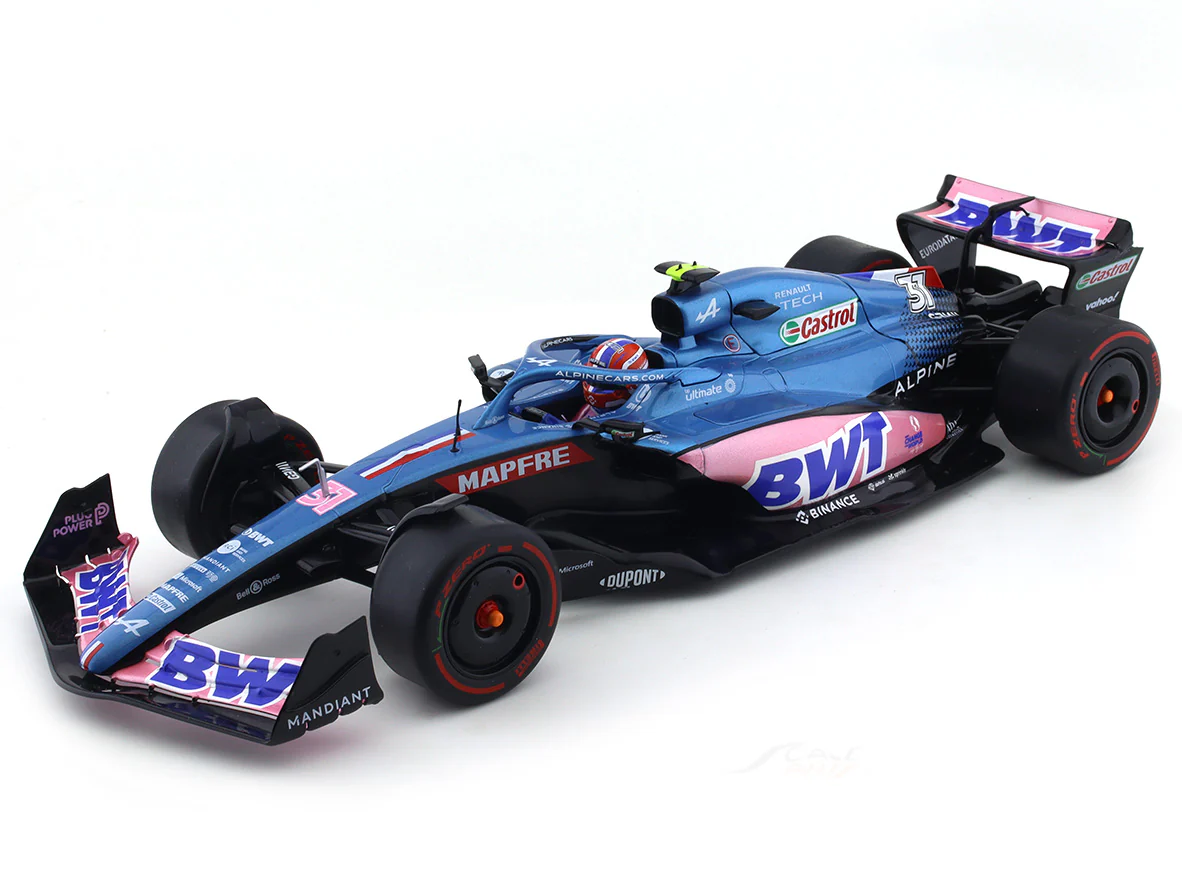 Broken packaging : 2022 Alpine A522 #31 Esteban Ocon 1:18 Solido diecast Scale Model collectible - Image 7