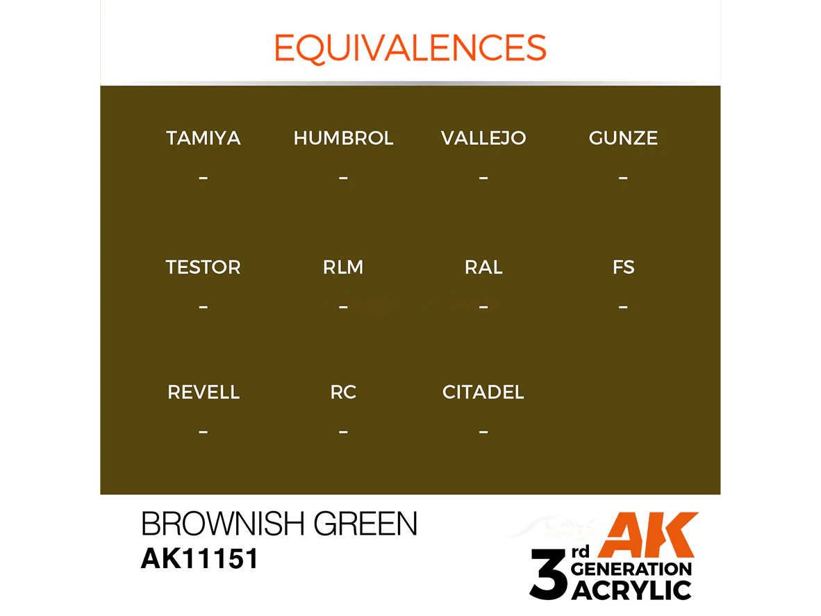 Brownish Green 17ml AK Interactive acrylic color AK11151 - Image 2