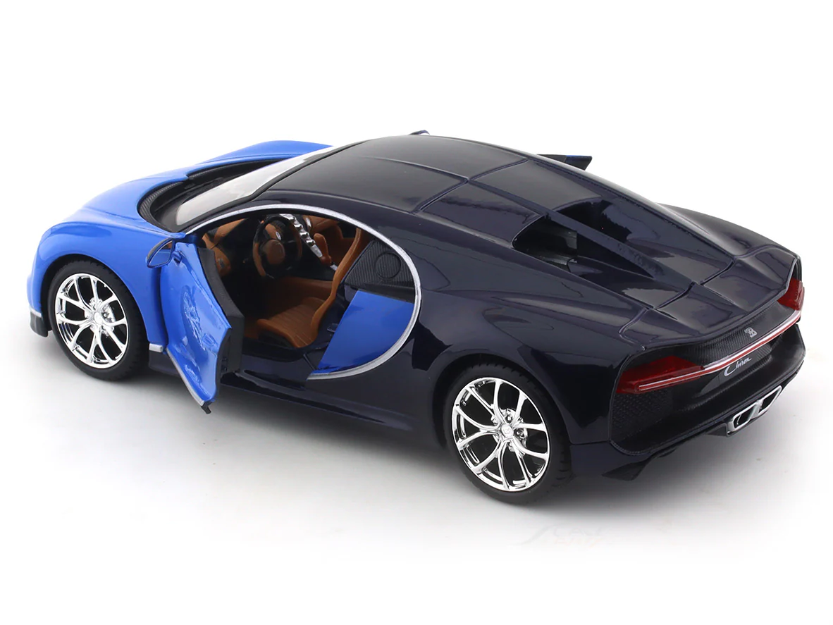 Bugatti Chiron Blue 1:24 Maisto diecast alloy scale model car - Image 11