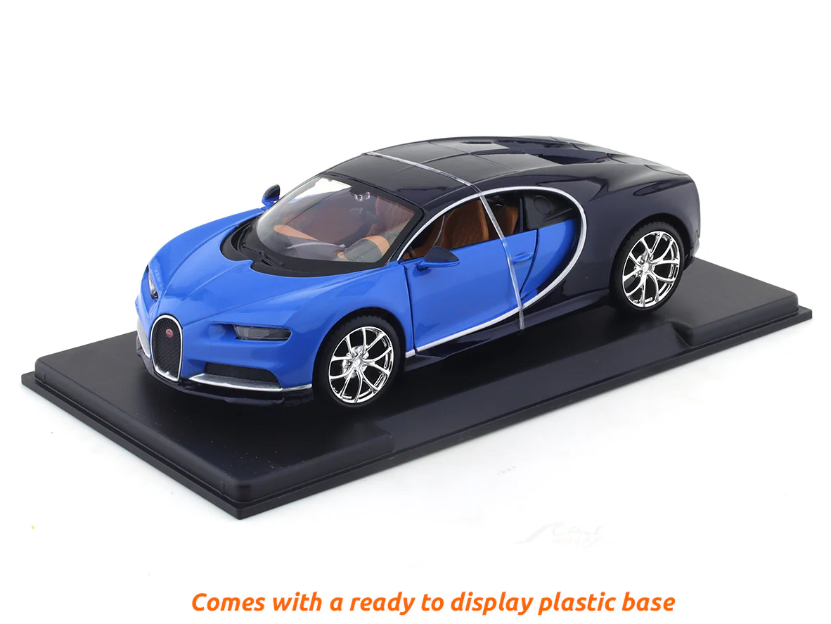 Bugatti Chiron Blue 1:24 Maisto diecast alloy scale model car - Image 12