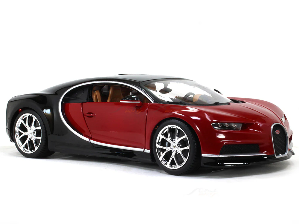 Bugatti Chiron red 1:18 Bburago diecast Scale Model car - Image 6