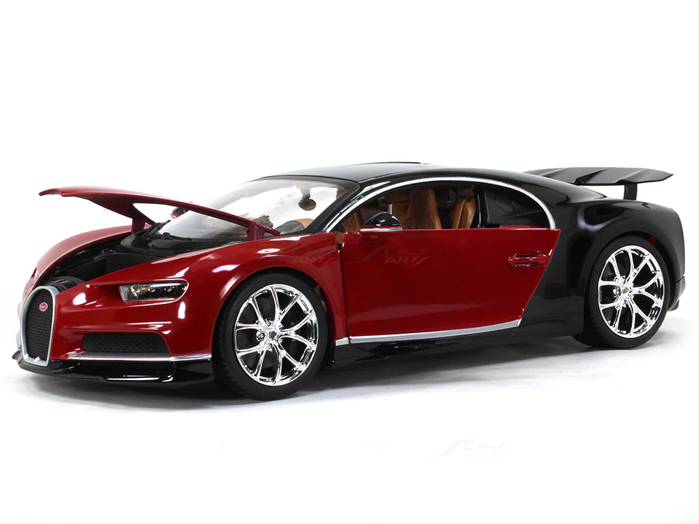 Bugatti Chiron red 1:18 Bburago diecast Scale Model car - Image 7